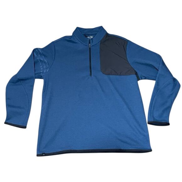 Adidas NEW Size XL Golf Mens Club Performance 1/2 Zip Sweater Mineral Blue Warm - Picture 2 of 10